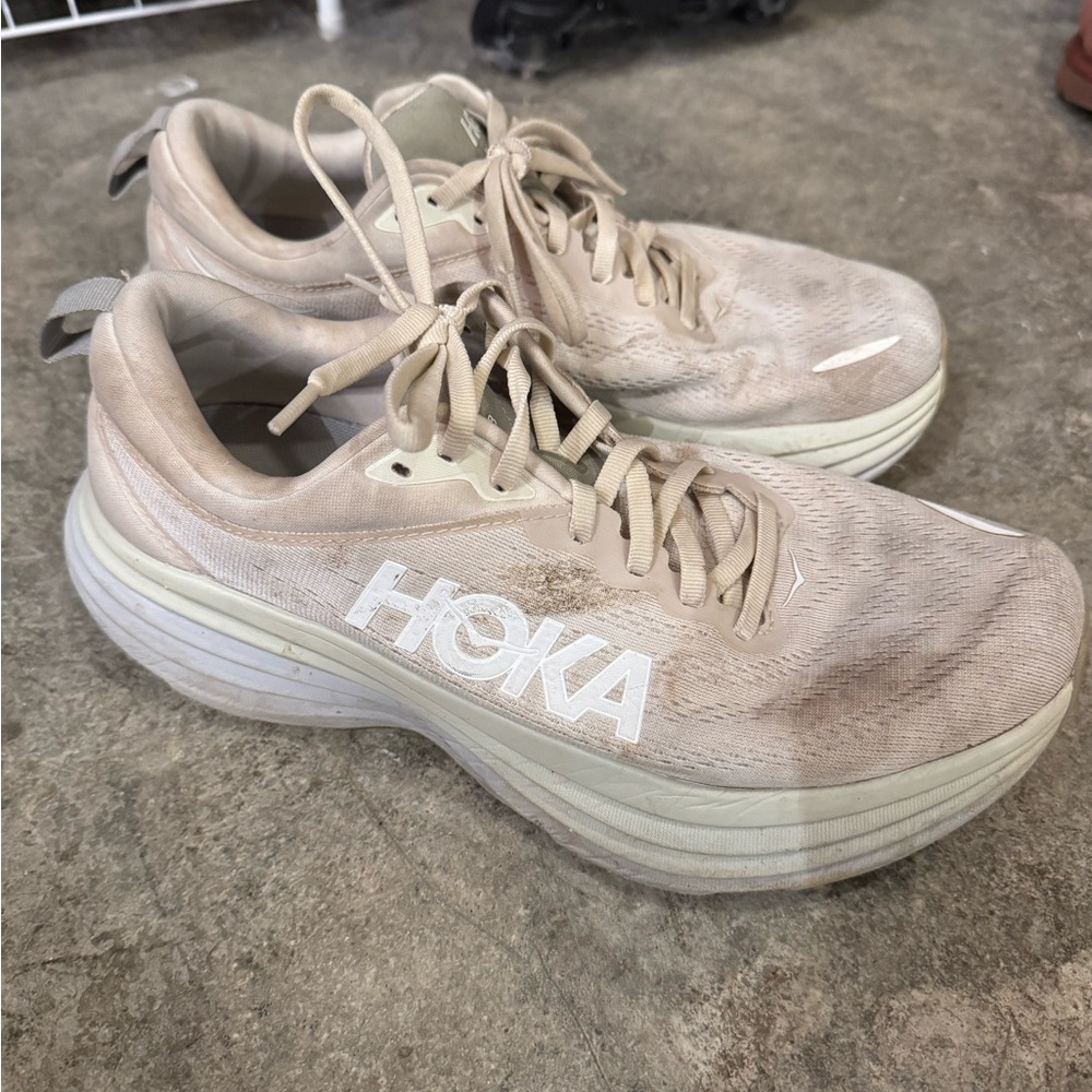 Hoka Women's Beige Athletic Shoes